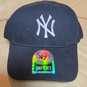 47 Brand INFANT Baby New York Yankees Blue Unisex Gift NY Logo Cap Hat Adorable